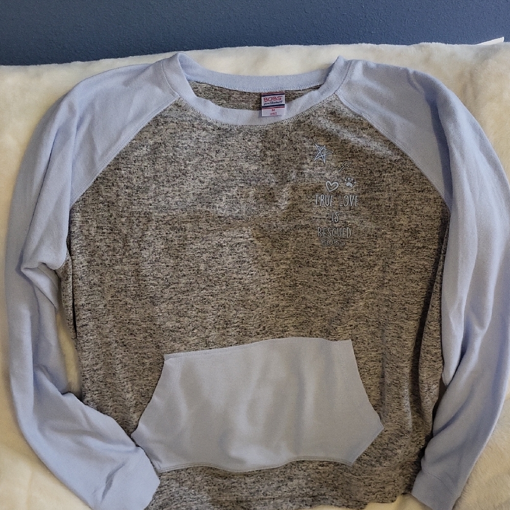 BOBS from Skechers Gray and Light Blue Women's Sweater